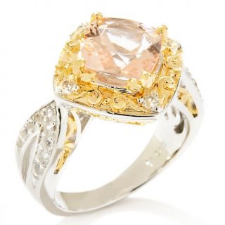 168 568 victoria wieck 2 1ct peach morganite and white topaz ring note