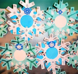  Snow Snowman White Blue Snowflake Magnetic Picture Frames Party Favors