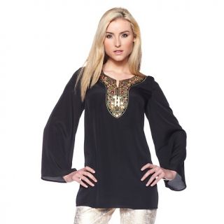 178 595 diane gilman embroidered silky caftan tunic rating 21 $ 14 95