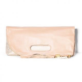 Vince Camuto Juliann Snake Embossed Leather Clutch