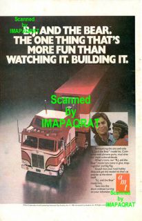  B J The Bear Truck Model Kit Greg Evigan 1981 Ad
