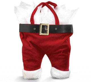  + Burton Velour Santa Claus Pants   Christmas Gift Bag / Tote   3pk