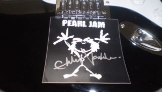 PEARL JAM signed GUITAR Eddie Vedder cd lp record