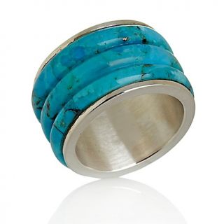 198 712 mine finds by jay king kingman turquoise ribbed band ring