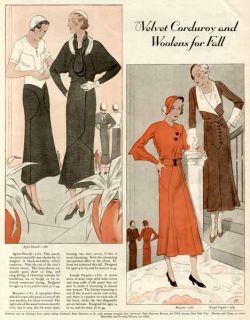  Woolens for Fall in Illustrated 1931 Ladies Fashions Article