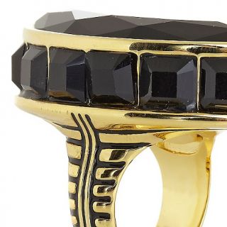 AKKAD Black Marquise Cut Black Deco Drama IT Ring