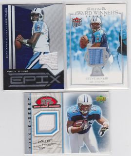 Upper Deck Young McNair White RC Rookie Game Used NFL Jersey Patch