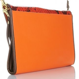 IMAN Global Chic Summer Style Python Print Color Clutch at