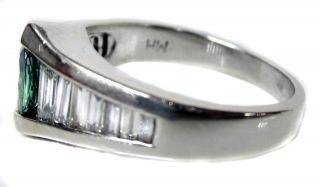 14k Alexandrite Diamond White Gold MH Ring Wedding Engagement Promise