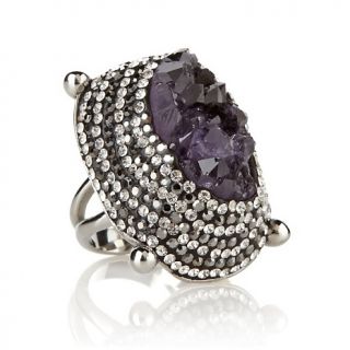 205 735 colleen lopez statement of art amethyst rough cocktail ring