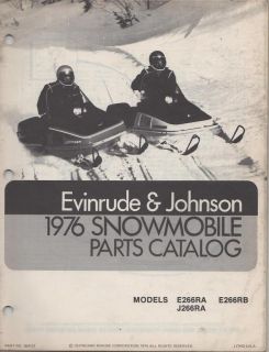 1976 Evinrude Johnson Snowmobile Parts Manual See List
