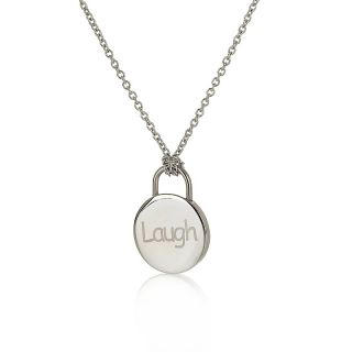 218 335 stately steel laugh 20mm talking pendant with 17 chain note