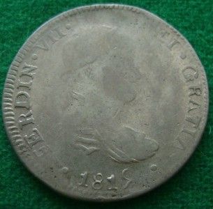 1819 SILVER 8 Reales Ferdin VII King Mexican Coin Do CG Durango