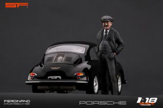 18 Ferdinand Porsche Racing Very RARE Figure for Autoart Exoto CMC