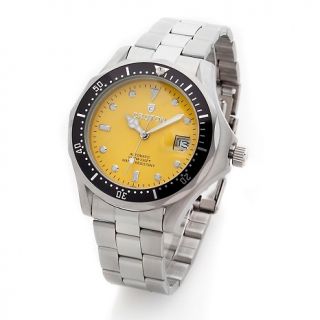 207 166 croton croton men s yellow dial automatic stainless steel