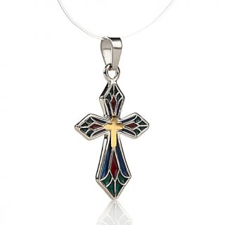 223 824 michael anthony jewelry colored enamel cross pendant rating 2