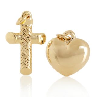 221 382 technibond technibond cross and heart electroform pendant set