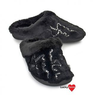 202 405 joan boyce faux fur slipper with sequins note customer pick
