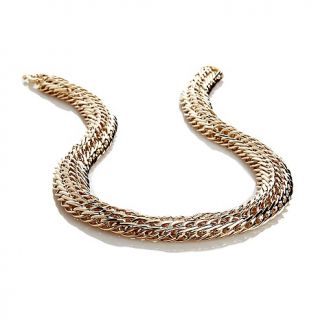 223 730 technibond bold woven curb link chain necklace rating 1 $ 299