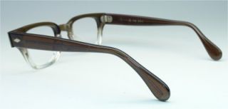  horn rim two tone very small vintage eyeglass sunglass frame hot rod