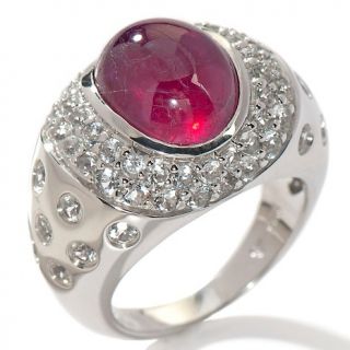 957 227 victoria wieck ruby cabochon and white topaz dome ring rating