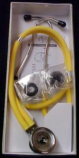 Stethoscope Sprague Lemon Yellow Dual Tube 122 New