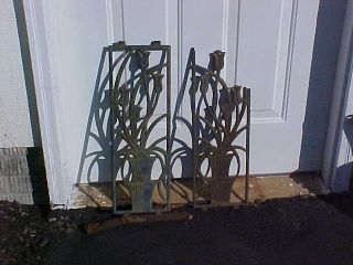 Cast Iron Wrought Fence Gate Small Panels Tulip Design