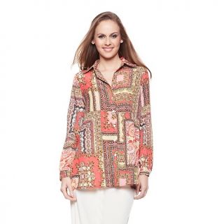 228 089 slinky brand printed button down big shirt rating be the first