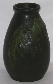 Ephraim Faience Pottery Bat Vase 823