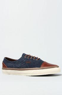 Vans Footwear The Era Brogue CA Sneaker in Blue Nights Friar Brown