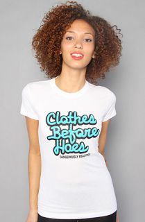 Dangerously Beautiful The Clothes Before Hoes TShirt in Turquoise on