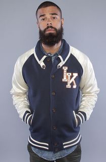 IMKING The Raw Talent Letterman Jacket in Navy Champagne  Karmaloop