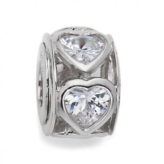 239 040 charming silver inspirations sterling silver clear cz heart