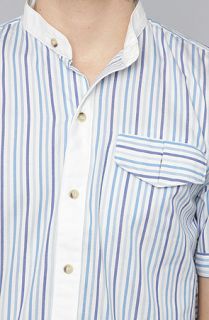 Mister The Tie SS Buttondown Shirt in Baby Blue Stripe