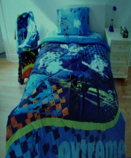 Extreme Sports Twin Size Quilt Sheets 4pc Bedding Set New