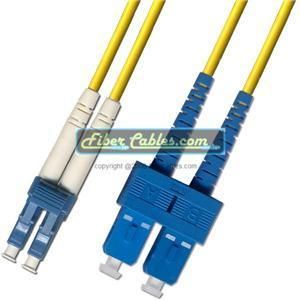 SC to LC fiber optic patch cord jumper, SM, duplex, 10m