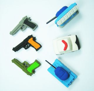 Wacky Erasers Collectible Rubber Puzzle Eraser Tank Gun