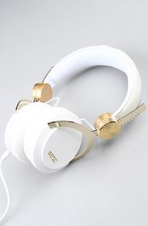 WeSC The Bassoon Golden Headphones in White