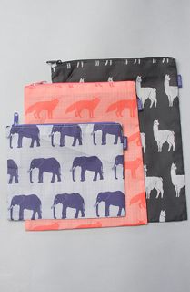 Baggu The Medium Zipper Bag Set in Animals