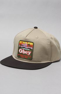 Obey The Urban Tradition Snapback Cap in Khaki