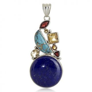 Himalayan Gems™ Lapis and Multigemstone Freeform Sterling Silver