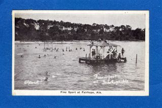 B517 Postcard Fine Sport at Fairhope Alabama 1927