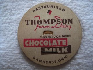 Thompson Farm Dairy s Amherst Oh Ohio Milk Bottle Cap 