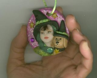OOAK Halloween Witch Lab Mini Jane Charm Ornament 161 Sculpt Biel