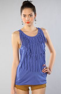 Sauce The AA Fringe Tank in Blue Concrete