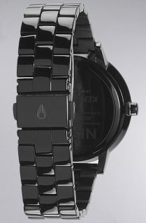 Nixon The Kensington Watch in Black and Black Crystal