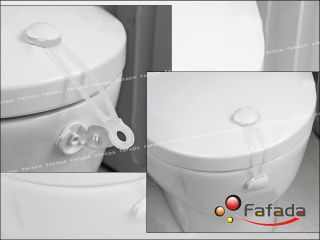 FABE 4 pcs Kid Safety Lock Toilet Lid Lock Baby Proofing White