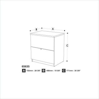 Bestar 2 Drawer Lateral Wood File Bordeaux Filing Cabinet