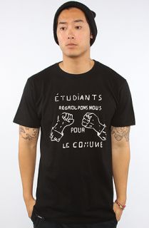 COMUNE The Etudiants Tee in Black Concrete