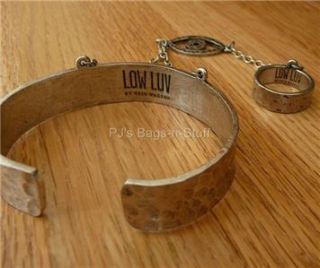 Low Luv x Erin Wasson Evil Eye Bracelet Cuff Ring (sz 6) Set